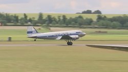 Aircrafts flying at Imperial War Museum Duxford as part of the D-Day 75 anniversary commemorations News Clip