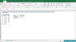 Statistics for Data Science and Business Analysis - Calculating Confidence Intervals for Two Means with Independent Samples (Part 2) Instructional Video