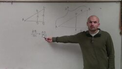 Using triangle proportionality theorem to prove parallel lines Instructional Video