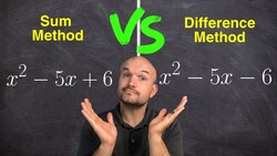 difference between sum and Difference to Factor Instructional Video