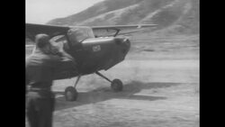 Army Secretary Robert Stevens arrives by plane to visit Korean war front News Clip