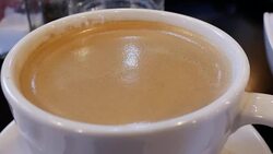 Close up hot coffee at Chinese restaurant Stock Footage