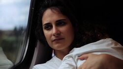 Close-up Portrait of a mother and her little daughter traveling with train Stock Footage