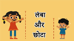 Comparative concept - Tall and Short - Hindi Instructional Video