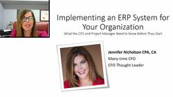 Choosing and Implementing an ERP System: A Guide for CFOs and Project Managers Instructional Video