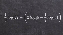 Learn how to condense a logarithmic expression with multiple logs Instructional Video