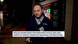 Police search for man accused of lifting $25,000 worth of jewelry from East Rockaway antique store News Clip
