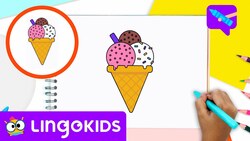 How to draw an Ice Cream Instructional Video
