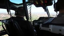 Rail: Network Rail uses new helicopter to scan and predict track problems Stock Footage