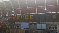 Major stations deserted as rail strikes hit FA Cup final and Epsom News Clip