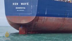 Desperate migrants: Nigerians perch on rudder of ship to Brazil News Clip