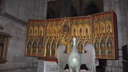 Germany, Cologne, Cathedral - Altar of Saint Clare Stock Footage