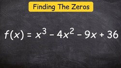 How To Find the Zeros of The Function Instructional Video