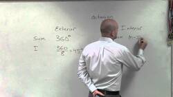 Geomertry 3 Determine the individual measure of interior and exterior angles for a octagon Instructional Video