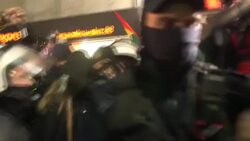 CLEAN : Pro-choice protesters rally in Warsaw on women's vote anniversary News Clip