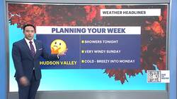Morning showers exit before cloudy and windy Sunday afternoon in the Hudson Valley News Clip