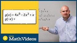 Steps to determine if a polynomial function is even or odd Instructional Video
