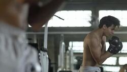 Reflection : Boxing in Gym Stock Footage