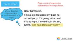 Using Commas to Set Off Tag Questions Instructional Video
