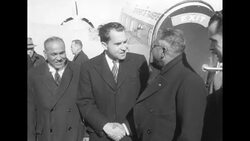 Ceylon's Prime Minister Sir John Kotelawala visits US, meets Pres. Dwight Eisenhower News Clip