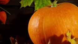 Halloween table decorations Stock Footage