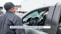 Cars stolen from Hunts Point tow shop, at least one found in NJ junkyard News Clip