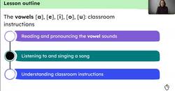 The vowels: [a] [e] [i] [o] [u]: classroom instructions Instructional Video
