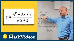 Find the domain of a rational function with a radical in the denominator Instructional Video
