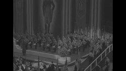 Flag procession at German-American Bund rally in New York City News Clip