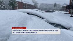 Orange County, other northern counties hit with wintry weather; Middletown DPW crews out plowing roadways News Clip