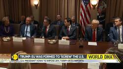 Donald Trump says EU was 'formed to screw the US' and threatens 25% tariffs News Clip
