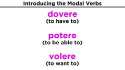 Modal Verbs: Dovere, Potere, and Volere Instructional Video