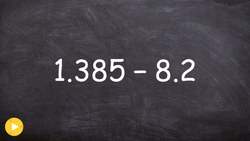 Learn how to subtract a larger decimal from a smaller decimal Instructional Video