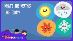What's The Weather Like Today | Song Lyrics Video for Kids | The Kiboomers Instructional Video