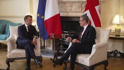 French President Emmanuel Macron and Prime Minister Sir Keir Starmer hold a bilateral meeting News Clip