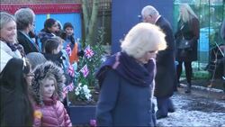 The King and Queen Consort visit a Community Kitchen in Harrow News Clip