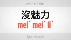 How to Say "Ugly" in Mandarin Chinese Instructional Video