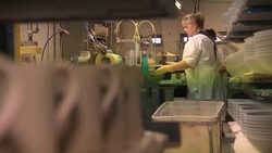 Plates being made in a Stoke pottery News Clip