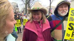Protestors rally at Trump's inauguration News Clip