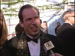Hans Zimmer Discussing Soundtracks on the Academy Awards Red Carpet Stock Footage