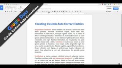 Custom Autocorrect Entries in Google Docs Instructional Video