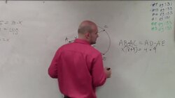 Find the missing value using two secant lines from a point outside of the circle Instructional Video