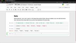 Python for Everybody: The Ultimate Python 3 Bootcamp - Sets Instructional Video