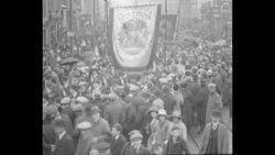Ulster Unionist demonstrations against Irish Nationalism on "The Twelfth" in Belfast News Clip