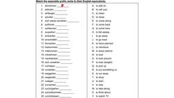 GERMAN SEPARABLE VERBS - Learn German Grammar Worksheet Explained Instructional Video