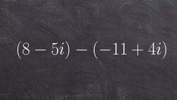 Tutorial - Combining complex numbers ex 5, (8 - 5i) - (-11 + 4i) Instructional Video