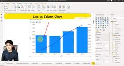 Business Intelligence with Microsoft Power BI - with Material - Line Chart versus Column Chart in Power BI Instructional Video