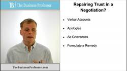 Repairing Trust in a Negotiation Instructional Video