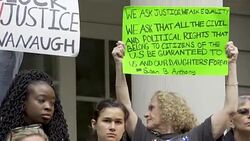 “Say No to Kavanaugh” – Protesters demand congress vote No to Kavanaugh - NYC Stock Footage