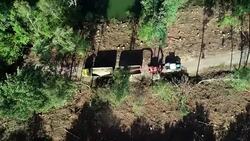 Aerial view of deforestation Stock Footage